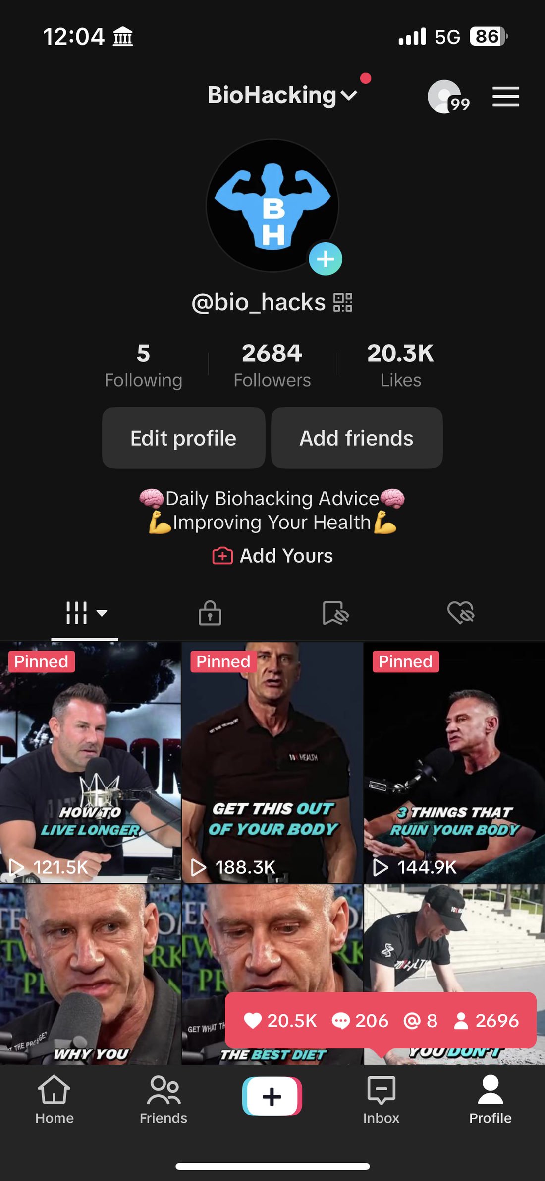 Profile on October 20, 2023.